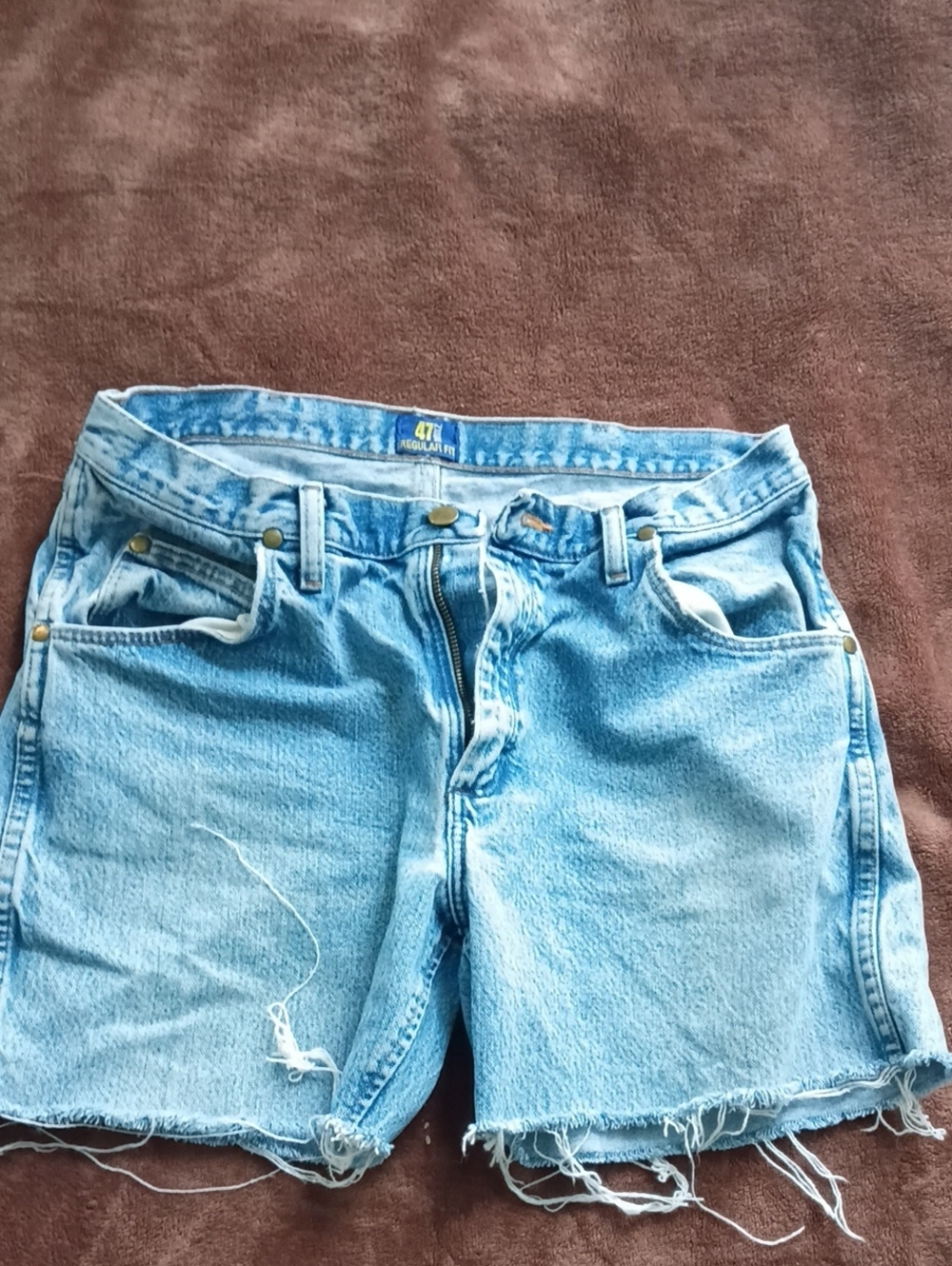 Wrangler Light Blue Distressed Denim Cutoff Shorts